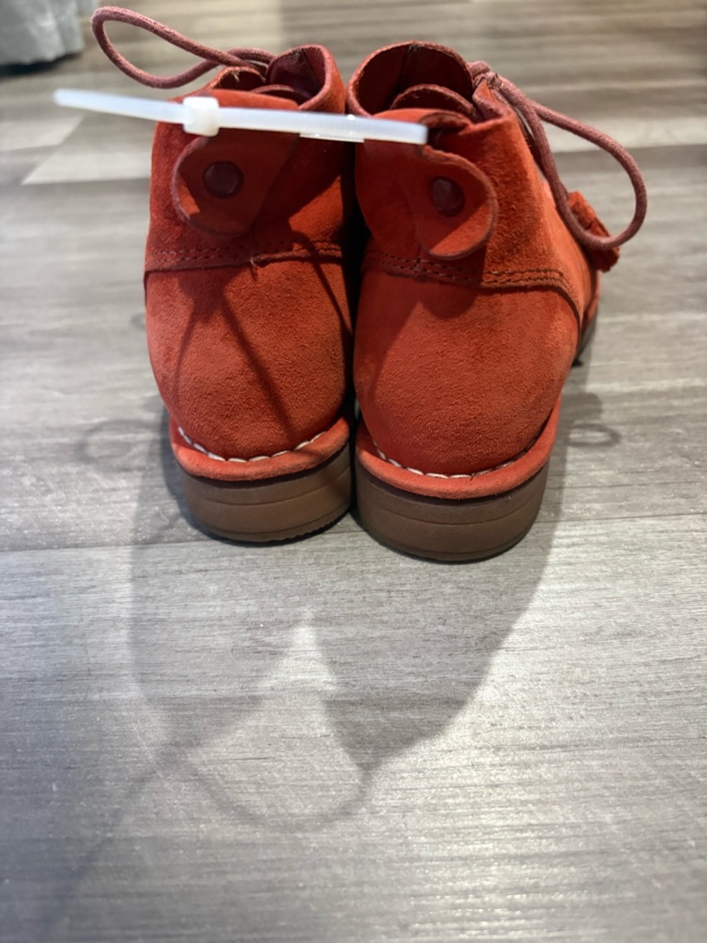 Hush Puppies Suede Lace-Up Boots in Rust Orange - Picture 3 of 6